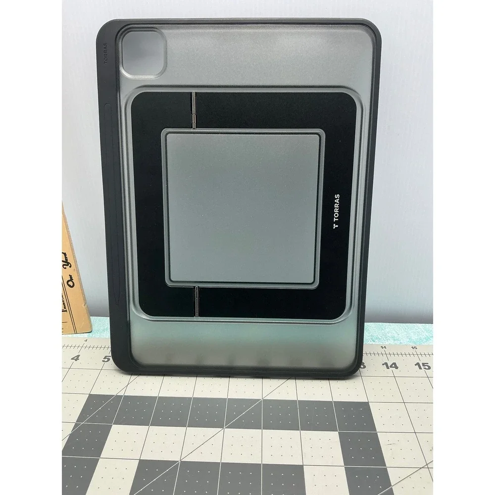 Torras Magnetic Kickstand Case for iPad Pro 11 Air 4 5 Pencil Holder‎ Black Gray